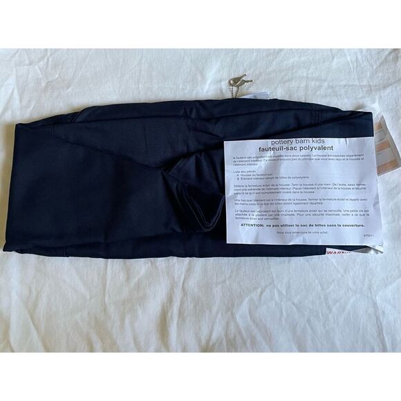 Pottery Barn Kids Anywhere Beanbag™ Navy Twill Slipcover - Picture 5 of 7